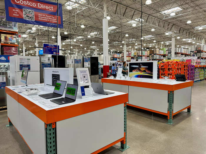 One of the first sections you see when you walk in is the technology section with laptops and tablets.