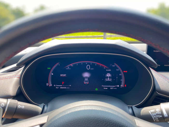 Instead of a traditional gauge cluster, there is a new digital display.