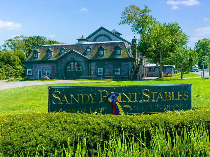 Sandy Point Farm, a historic equestrian estate, is in Portsmouth, Rhode Island.