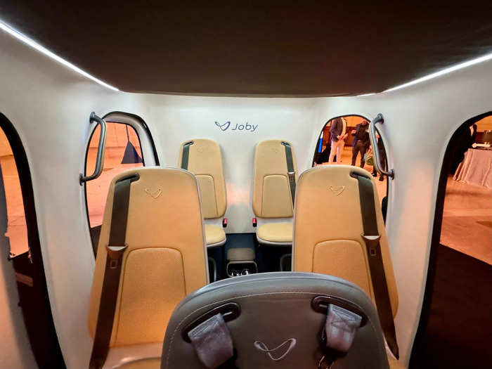 The four-passenger cabin is basic but still sleek and spacious.