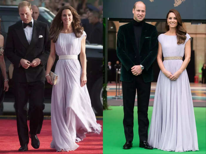 Kate also rewore an Alexander McQueen ball gown a decade apart.