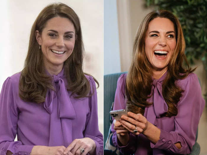 Kate wore a $1,300 Gucci blouse in March 2019 and November 2020.