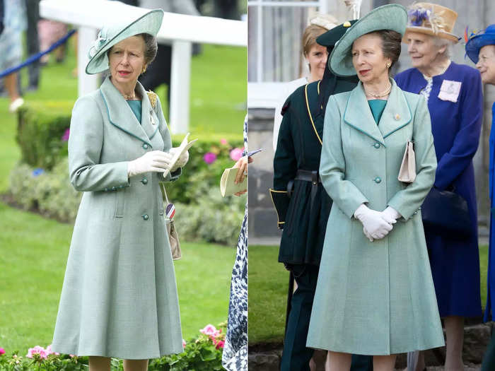 Princess Anne wore this green coatdress in June and July 2019.