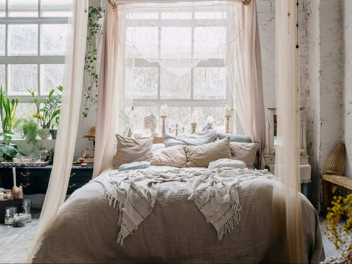 Canopy beds are often underused despite being extremely versatile. 