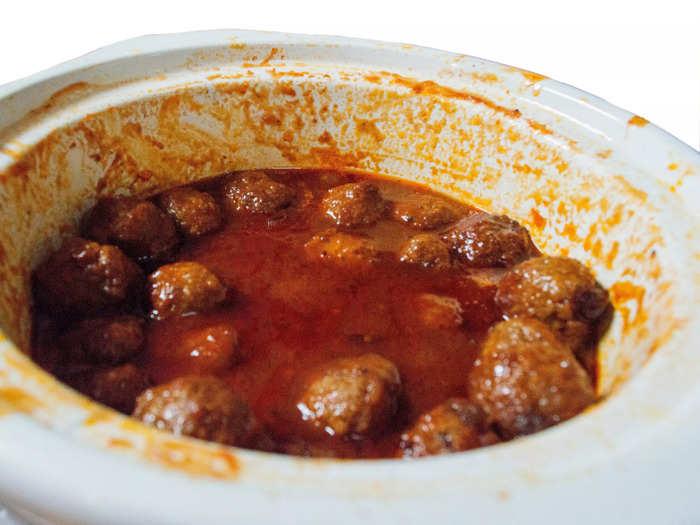 Meatballs are another warming meal to make in a slow cooker.