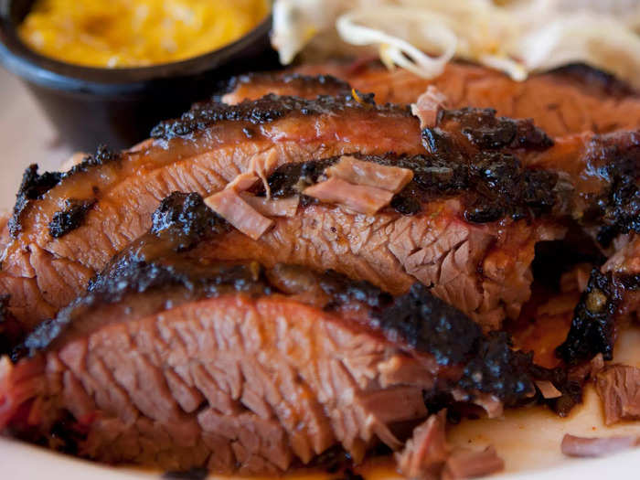 Brisket is another meat that becomes super tender in a slow cooker.