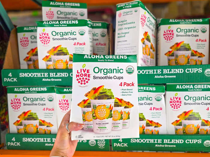 The LiveMore Superfoods Aloha Greens smoothie cups are super refreshing.