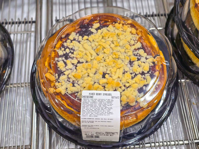 Check out the mixed-berry streusel cheesecake in Costco