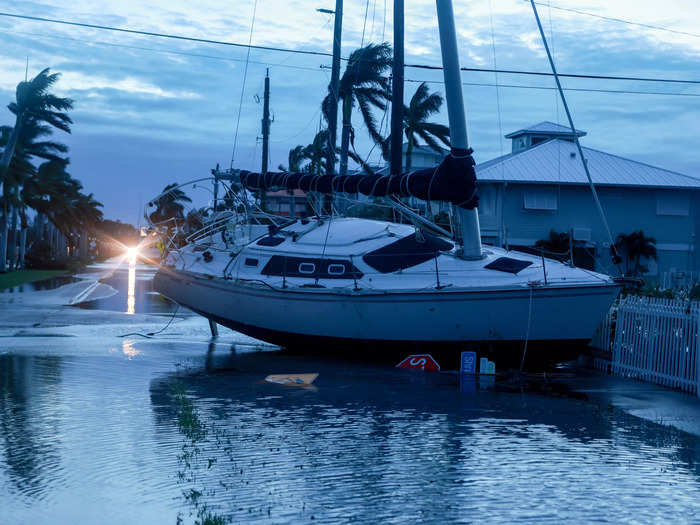 Officials have asked locals not to become "Florida man" or "Florida woman" — a reference to Floridians doing bizarre things — by cutting power lines after the storm.