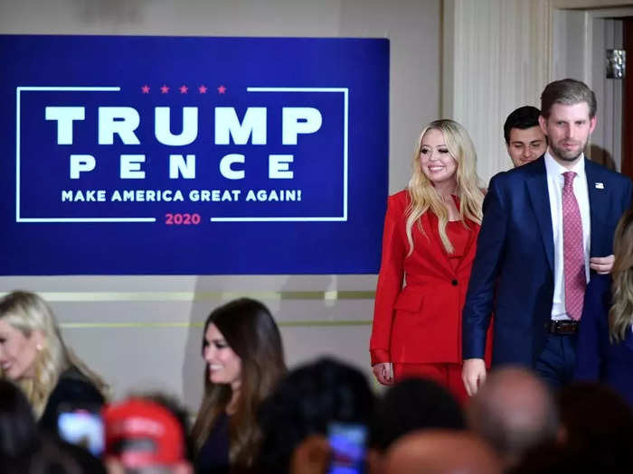 November 2020: They joined Donald Trump at the White House to watch the election results come in.