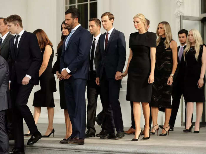 August 2020: They attended the funeral of Donald Trump