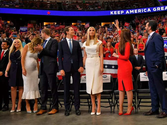 June 2019: They flew to Orlando for a rally kicking off Donald Trump