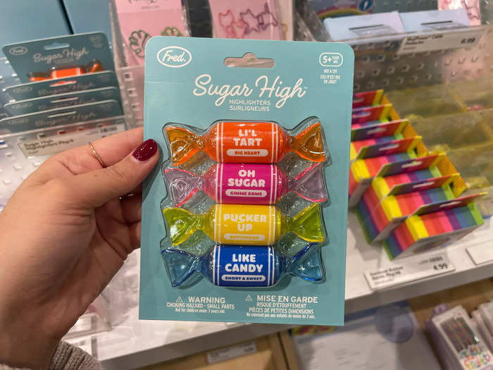 There were fun options, like this candy-themed highlighter pack.