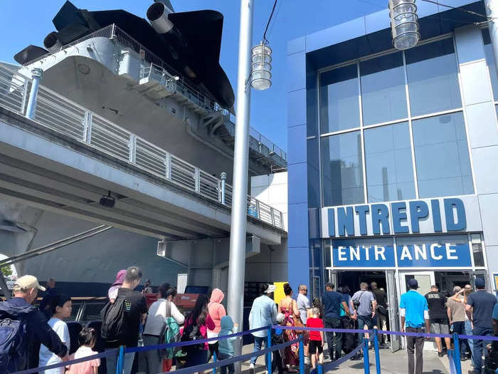 The Intrepid Museum in New York City displays historic vessels used in sea, air, and space exploration as well as military operations.