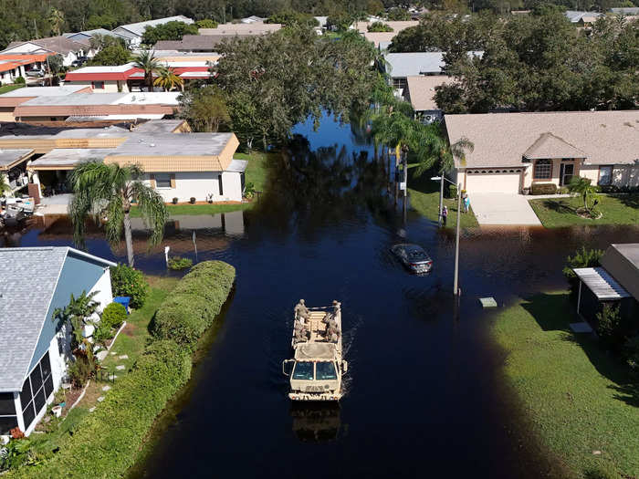 Lifting a house up on stilts can protect it from a storm