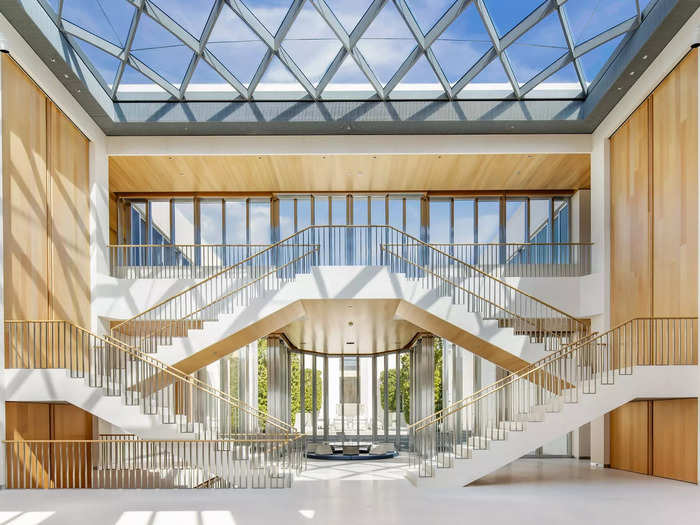 An atrium is the focal point of the main house.