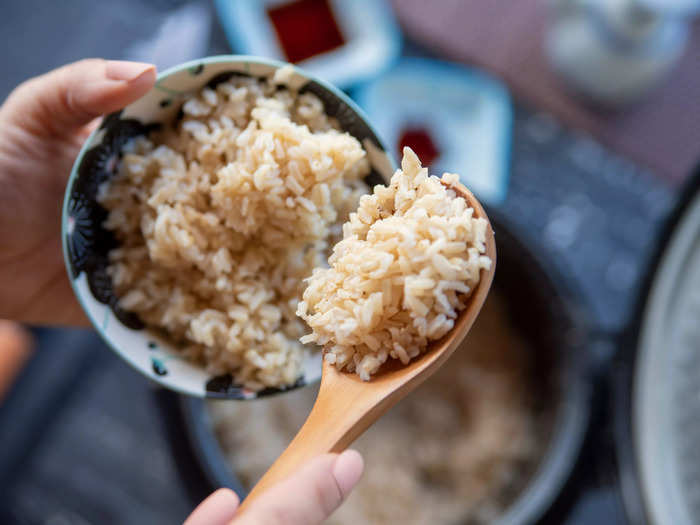 Let your rice rest for at least 10 minutes after it