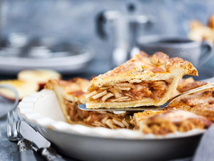 Make the perfect, flaky pie crust by adding a teaspoon of a clear spirit to the dough.