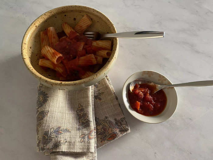 The wine and parsley made this marinara sauce really stand out.