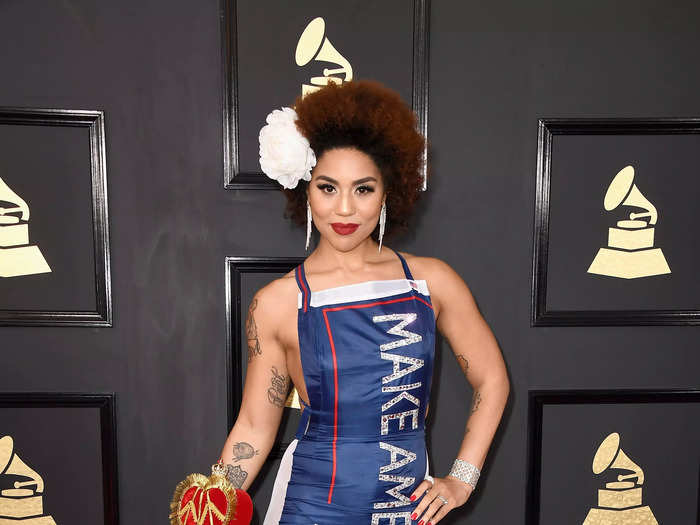 Joy Villa has worn multiple outfits that express her political views.