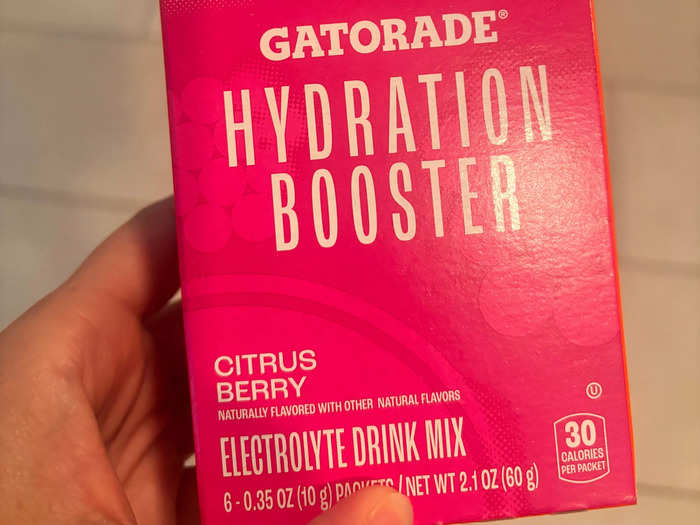 Electrolyte packs helped me stay hydrated. 