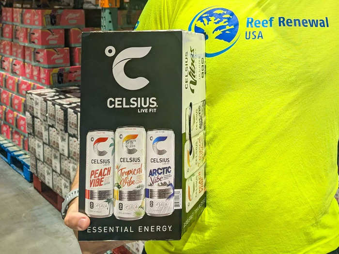 My roommate loves to stock up on the Celsius sparkling energy drinks.