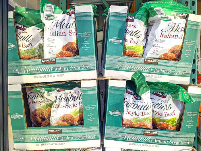 The Kirkland Signature Italian-style beef meatballs add protein and flavor to quick meals.