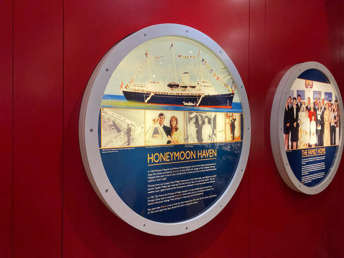 Before boarding the yacht, visitors walk through a museum detailing the boat