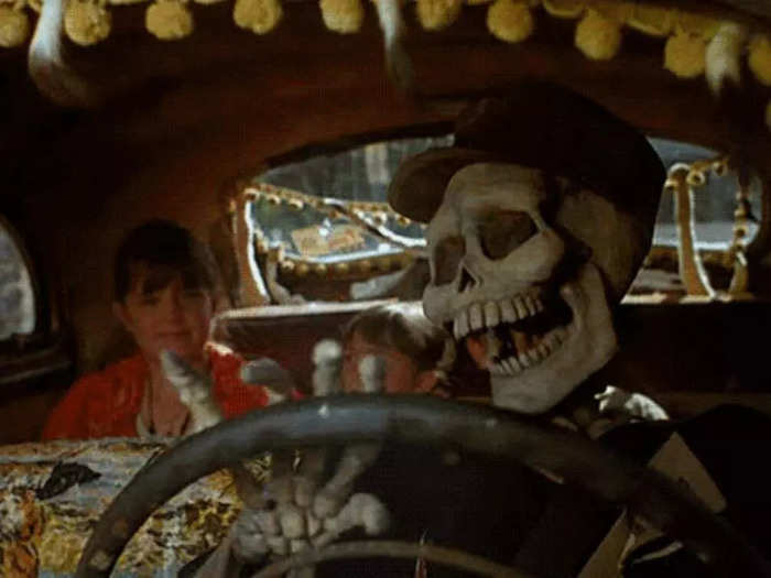 Benny, the sassy skeleton taxi driver, was actually a robot.