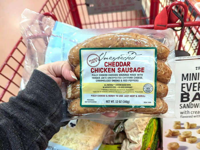 The Unexpected cheddar chicken sausage is surprisingly versatile. 