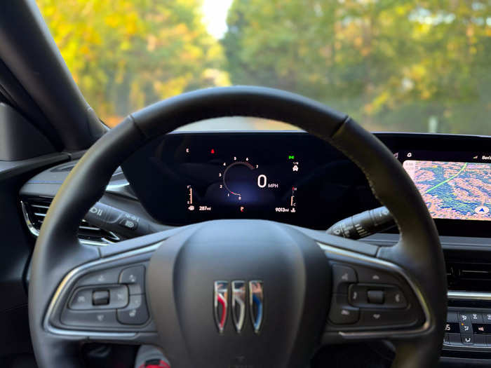 Instead of a traditional gauge cluster, the Envista comes standard with a digital information display.