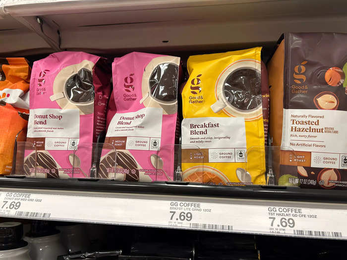 Target didn’t have the same roast, but all its coffee was around the same price.