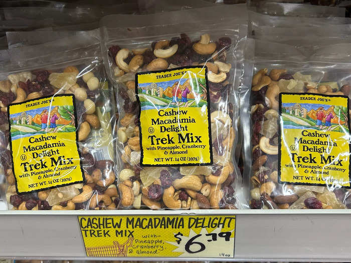 In the same aisle, I looked for trail mix. 