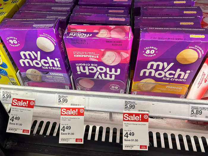 The cheapest mochi ice-cream I found at Target was from My Mochi. 