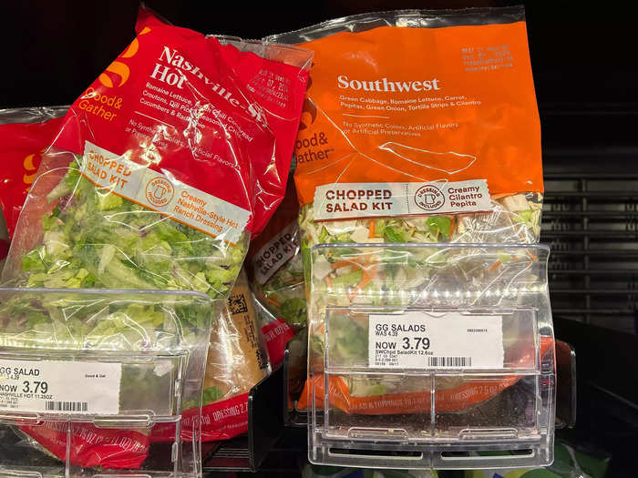 Target’s salads were around the same price.