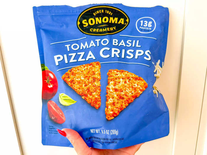 The Sonoma Creamery tomato-basil pizza crisps are a great snack.