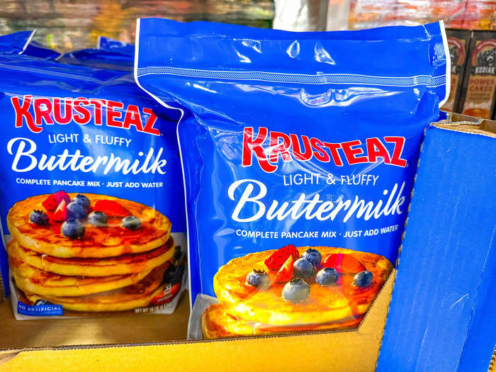 I think the Krusteaz complete buttermilk-pancake mix makes one of the best breakfasts.