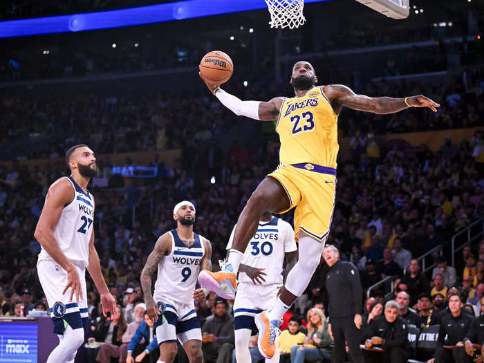 The Lakers went on to win 110 to 103. LeBron James had 16 points, five rebounds, and four assists.