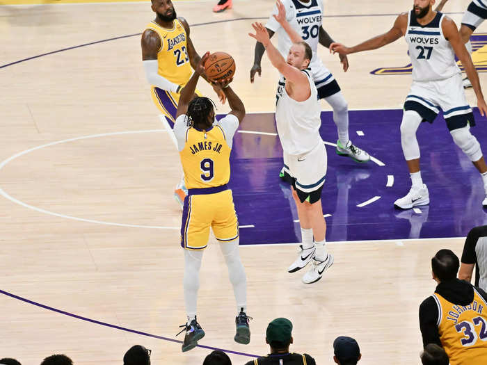 He then attempted a three-pointer off that pass, but he missed, to the sadness of some of his teammates. 