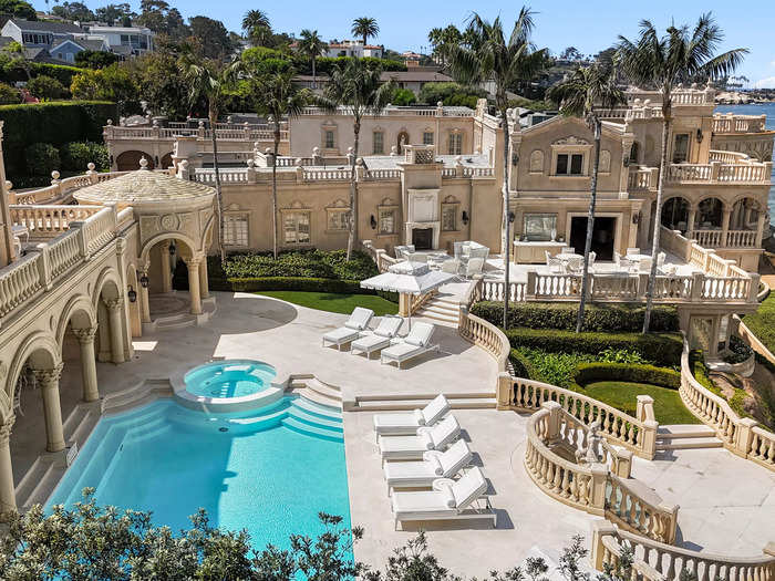 The pool is lined with blue Thassos marble tiles, according to Bloomberg.