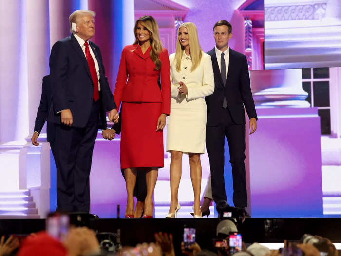 July 2024: Ivanka Trump and Kushner made a rare political appearance at the Republican National Convention after Donald Trump survived an assassination attempt.