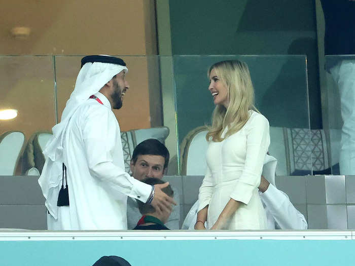 November 2022: Ivanka Trump and her husband, Jared Kushner, joined the prime minister of Qatar at the FIFA World Cup.