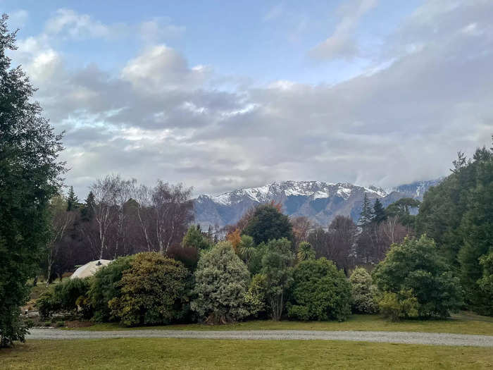 As I reached Cross Hill, the top of a white dome could be seen through trees.