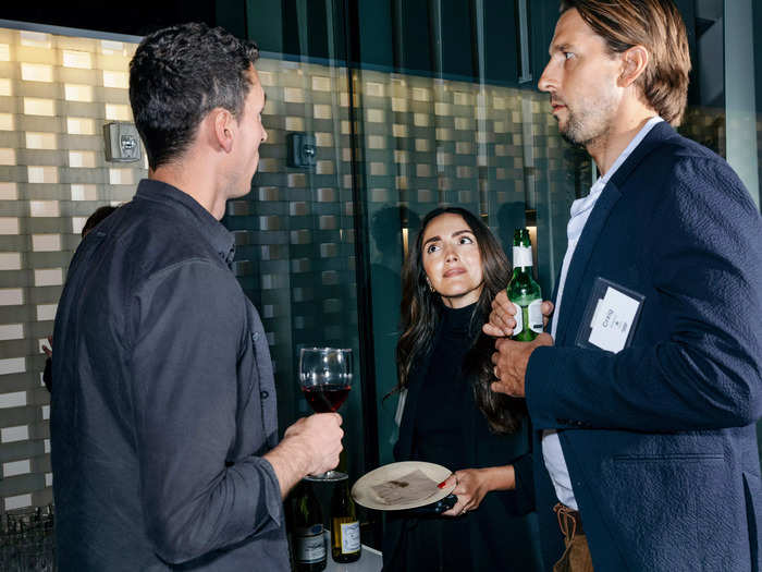 Doug Scott, Daniella Cardona, and Craig Kolwicz chatting