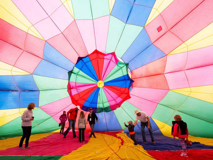 Each fall, visitors flock to New Mexico for a nine-day hot air balloon festival.