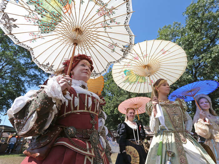 Hundreds of thousands of people descend on the Renaissance Festival in Minnesota each fall.