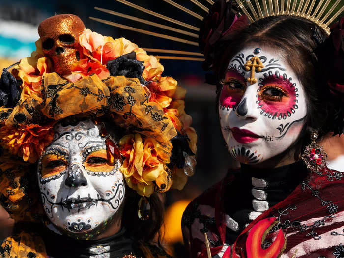 Some people in California celebrate Día de los Muertos.