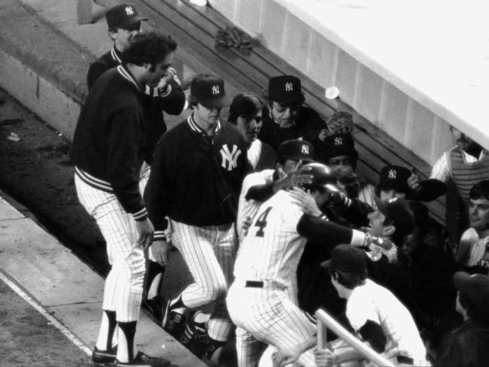 In 1977, the Yankees beat the Dodgers for the seventh time.