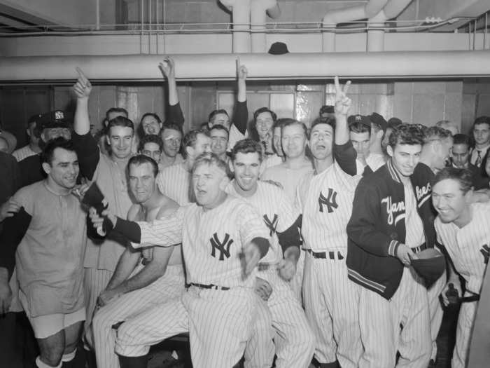 The Yankees clinched the title against the Dodgers for the third time in 1949.