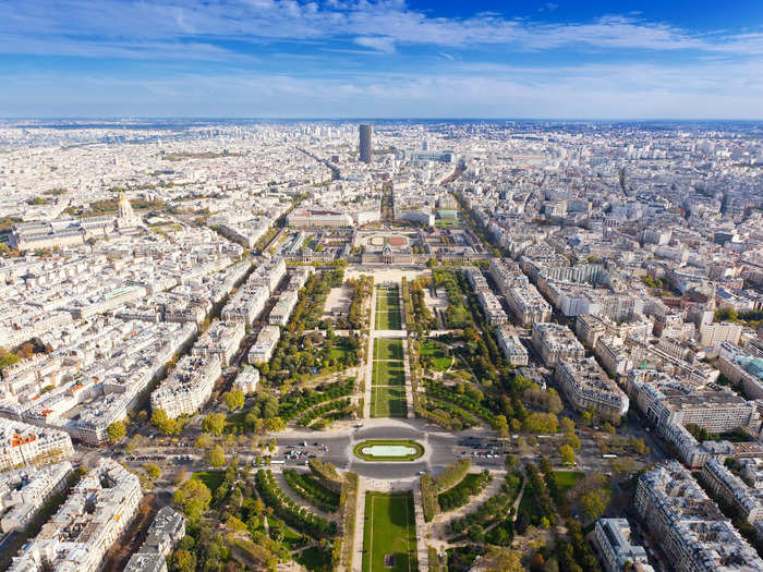 Some tourists find the view from the top of the Eiffel Tower disappointing.